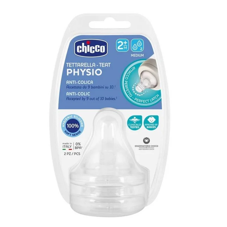 Chicco Tettarella Perfect in Silicone per Bambini da 2 mesi 2 PEZZI