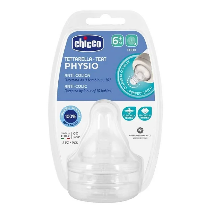 Chicco Tettarella Perfect in Silicone per Bambini da 6 mesi 2 pezzi
