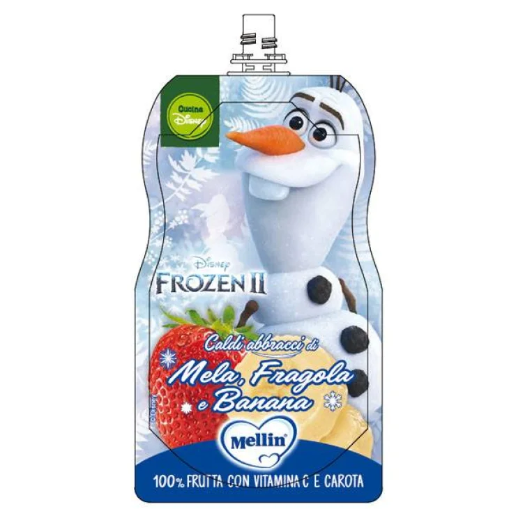 Disney Frozen Caldi Abbracci Pouch di Mela, Fragola e Banana 110 g