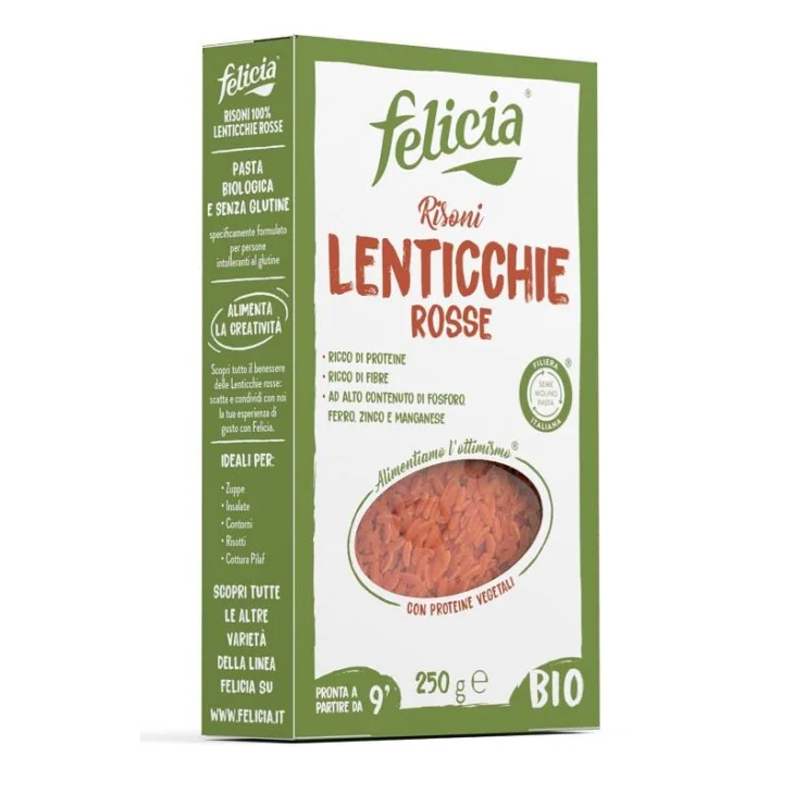 Feliacia Bio Risoni alle Lenticchie Rosse Senza Glutine 250 g