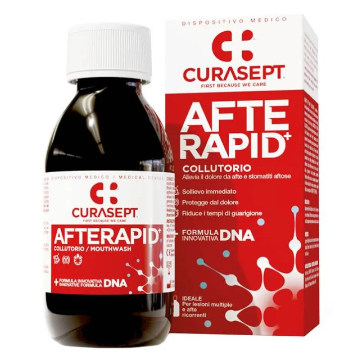 Curasept Afte Rapid DNA Collutorio lenitivo per afte 125 ml