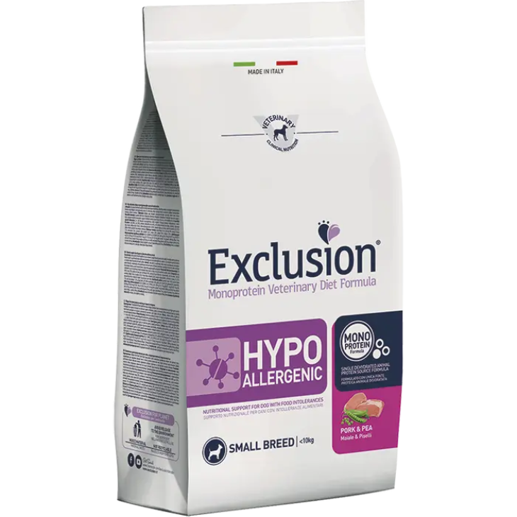 Exclusion Monoprotein Veterinary Diet Formula Hypoallergenic Pork and Pea Alimento secco per cani 2 kg