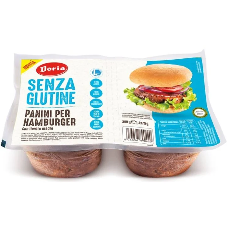 DORIA PANINI HAMBURGER 4X75 G