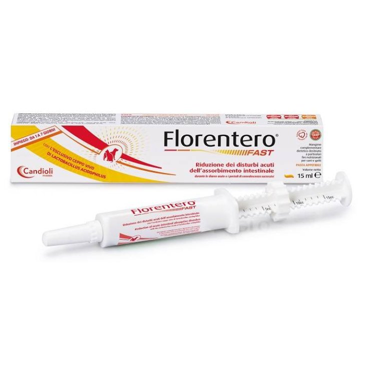 Candioli Florentero Fast Cani e Gatti Mangime Complementare con Siringa Dosatrice 15 ml
