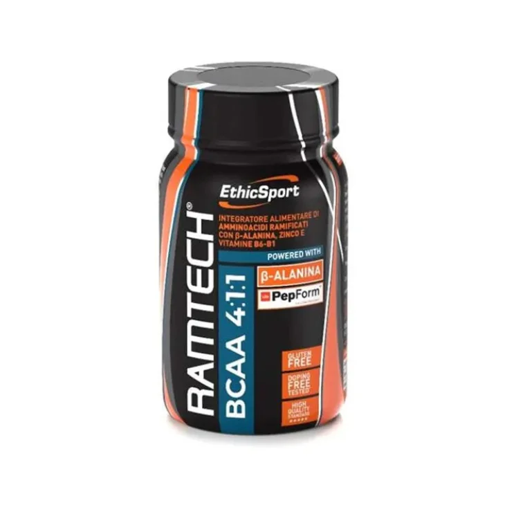 EthicSport Ramtech Bcaa 4:1:1 Integratore Aminoacidi Recupero Muscolare 120 Compresse 1500 Mg