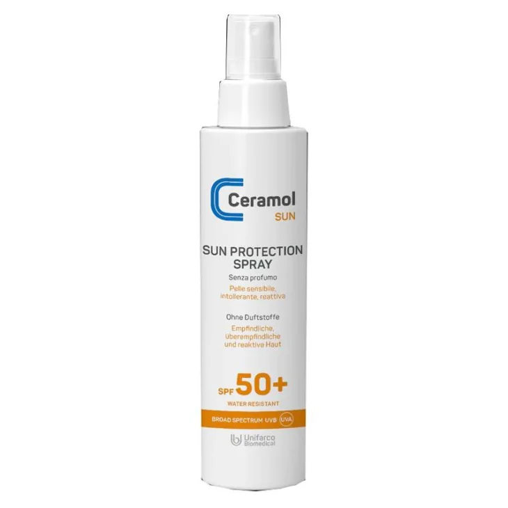 Ceramol Sun Protection Spray Solare SPF50+ per Adulti e Bambini 150 ml