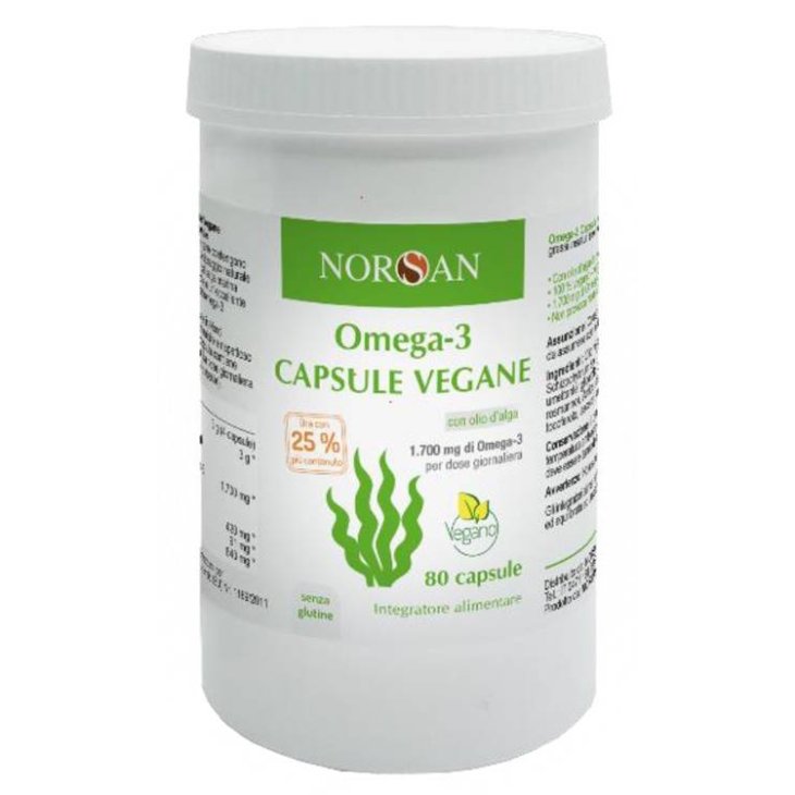 Norsan Omega 3 Integratore di Omega 3 vegano 80 capsule