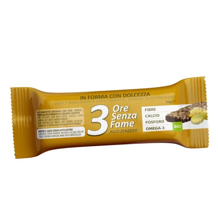 Rilevo 3 Ore Senza Fame Barretta Dietetica allo Zenzero Bio 30 g