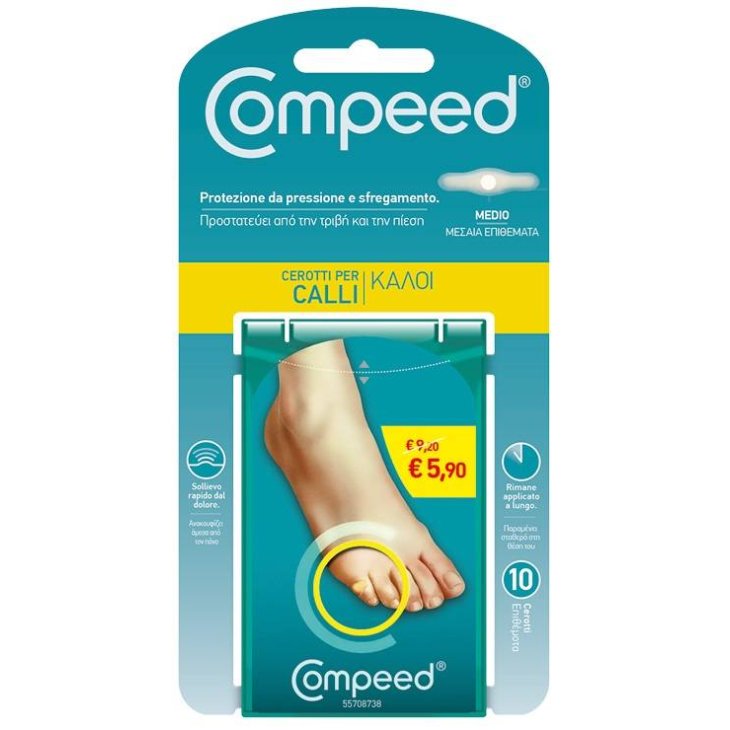 COMPEED CEROTTI PER CALLI MEDIO 10 PEZZI PROMO