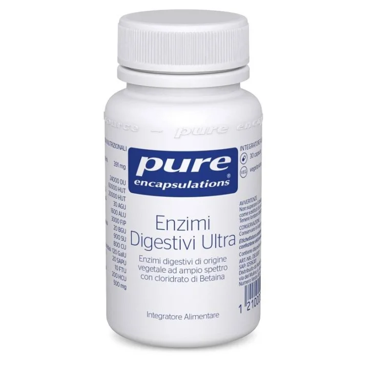 Pure Encapsulations Enzimi Digestivi Ultra Integratore per il benessere intestinale 30 capsule