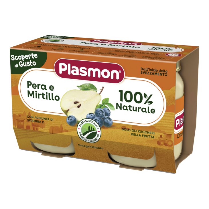 Plasmon Omogeneizzato Pera e Mirtillo 2x104 grammi