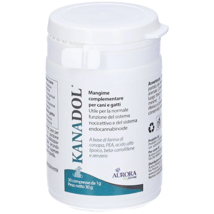 Aurora Biofarma Kanadol Mangime Complementare Cani e Gatti 30 compresse