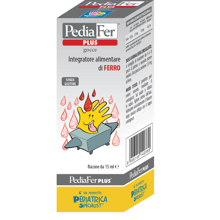 Pediatrica Pediafer Plus Gocce Integratore di Ferro per Bambini 15 ml