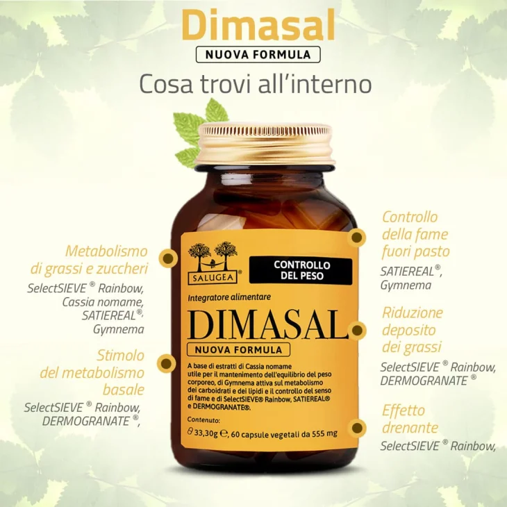 Salugea Dimasal Nuova Formula Integratore per il Controllo del Peso 60 capsule
