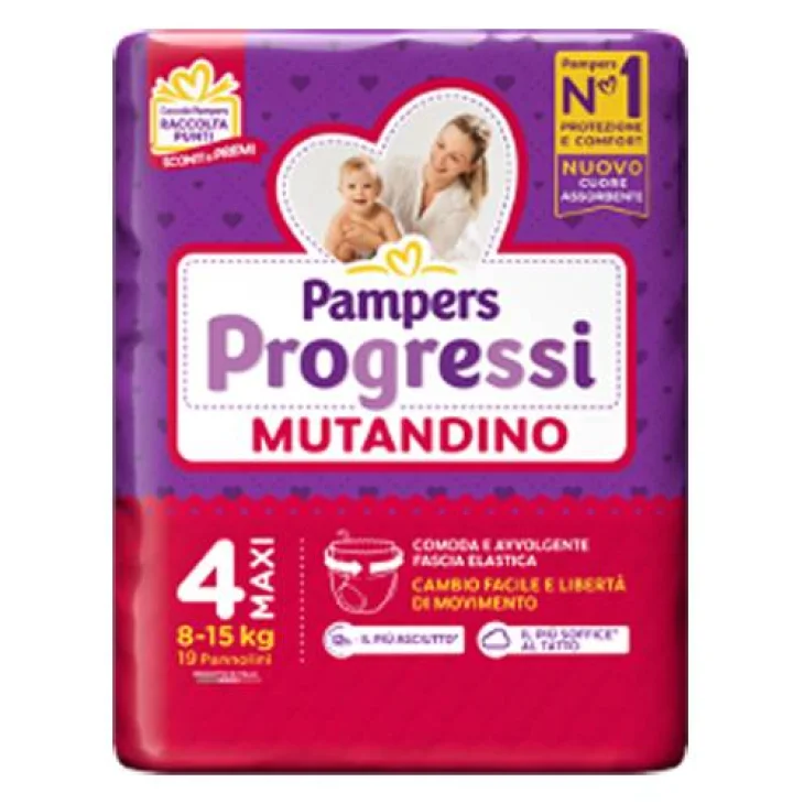 Pampers Progressi Maxi Pannolino Taglia 4 (8-15 Kg) 19 pannolini