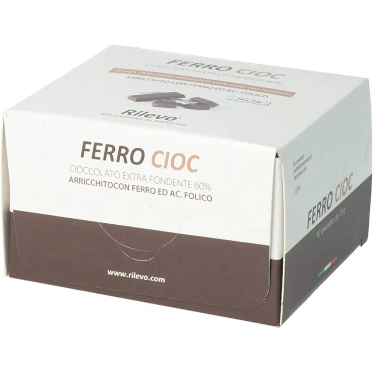 Rilevo Ferro Cioc con Ferro e Folina Cioccolatini Senza Zuccheri Aggiunti 100 g