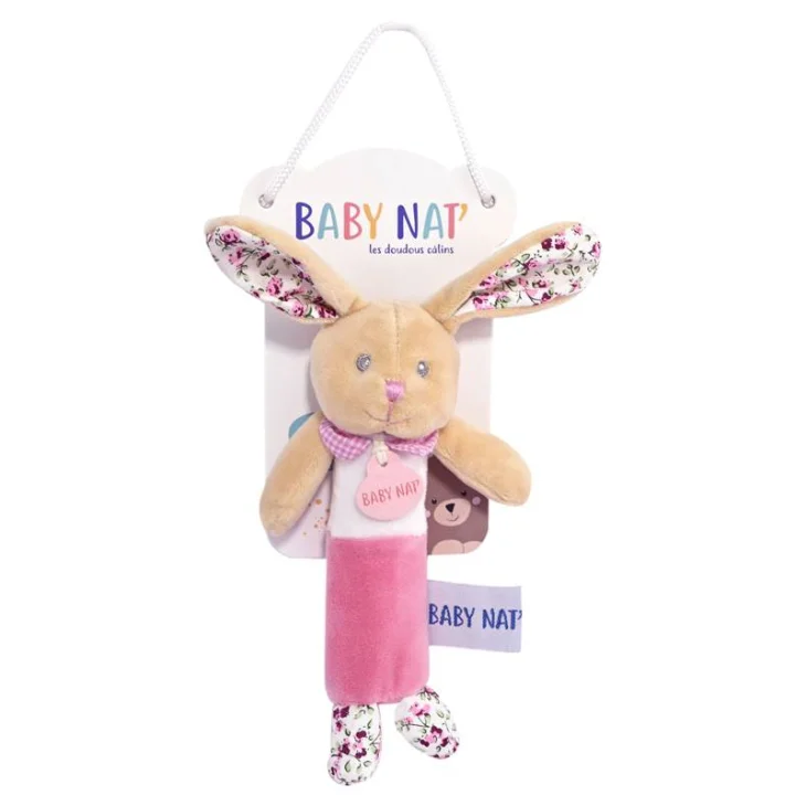 DOUDOU ET COMPAGNIE SONAGLIO SQUEAK CONIGLIO POUPI ROSE