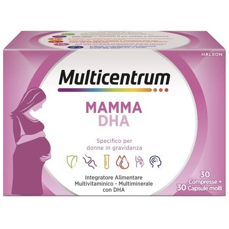 Multicentrum Mamma DHA Integratore per le Donne in Gravidanza 30 compresse + 30 capsule