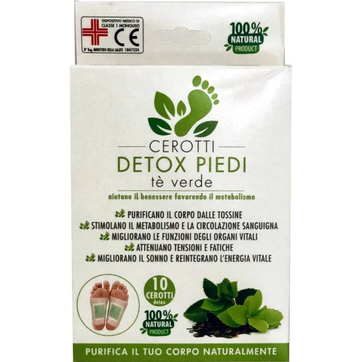 Cerotto Detox Tè Verde per i piedi 8 pezzi