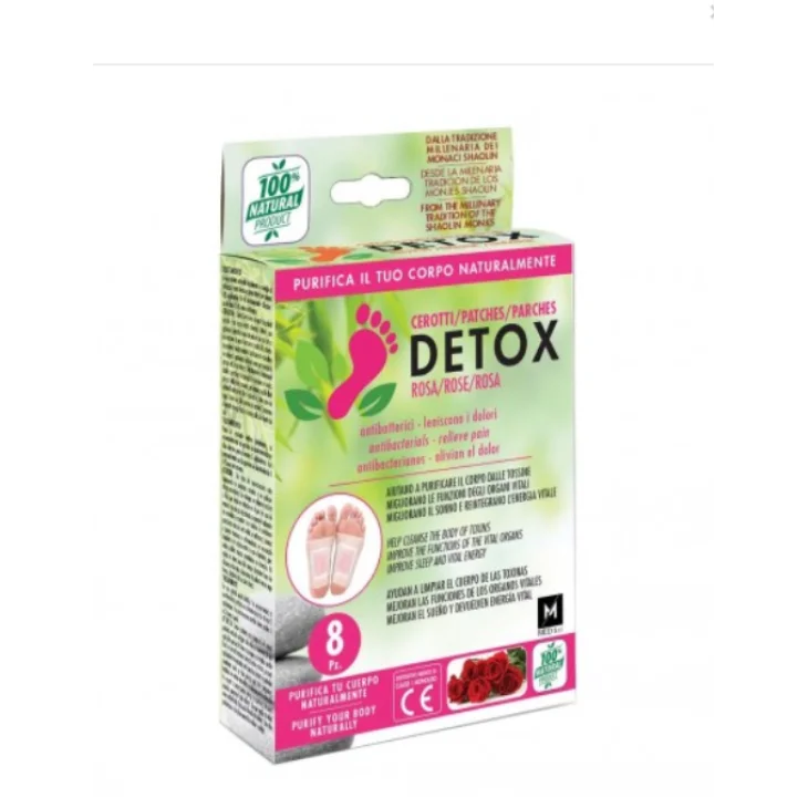 Cerotto Detox Rosa per i Piedi 8 pezzi