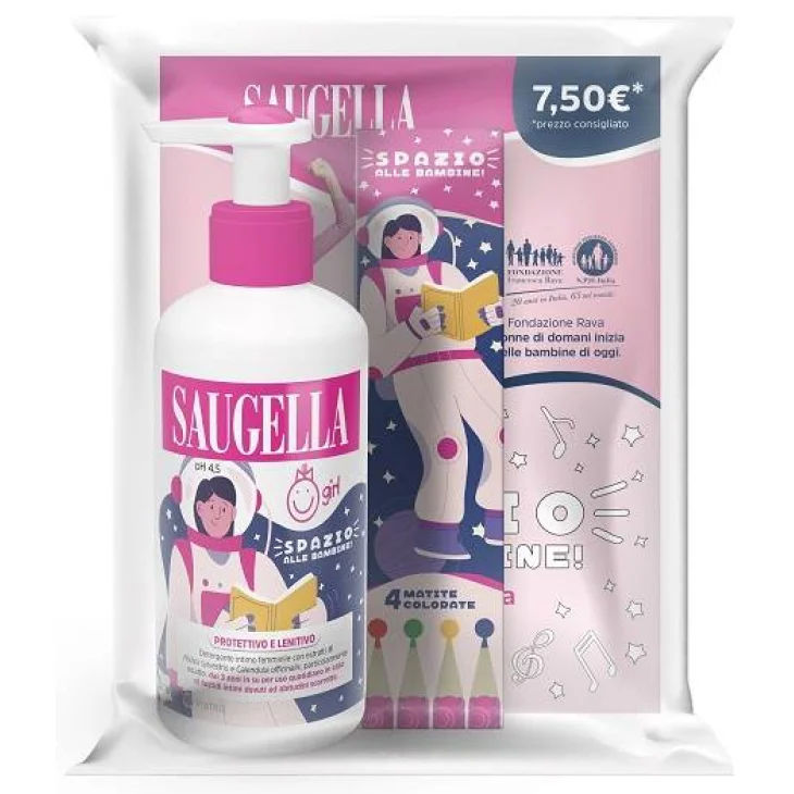Saugella Girl + Gadget in bundle con prodotto girl 200 ml + Matite colare in OMAGGIO