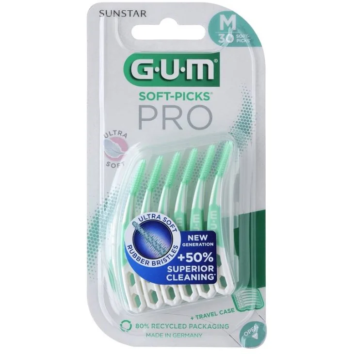 Gum Soft Pick Pro Medium Scovolino Interdentale con Setole Morbide 30 pezzi