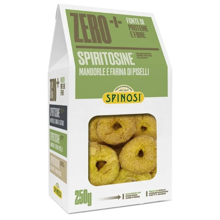 Zero+ Spiritosine con Mandorle e Farine di piselli Biscotti dietetici 250 g