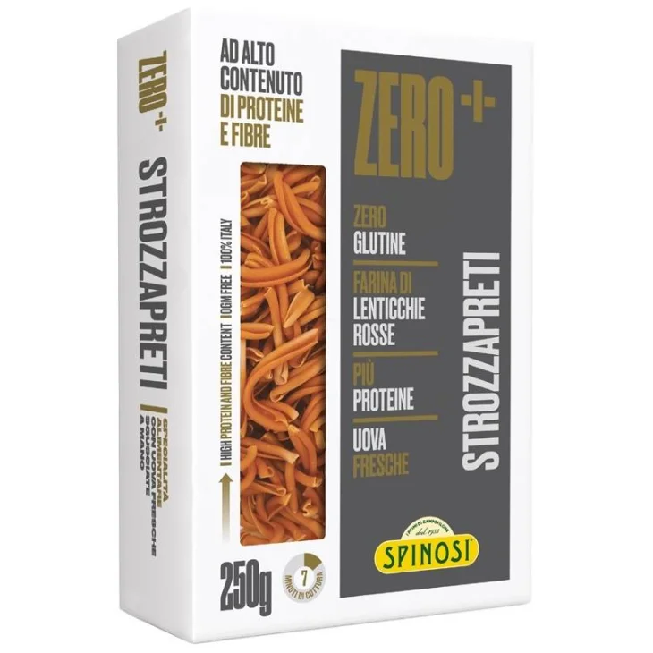 Zero+ Strozzapreti con Farina di lenticchie rosse Pasta dietetica 250 g