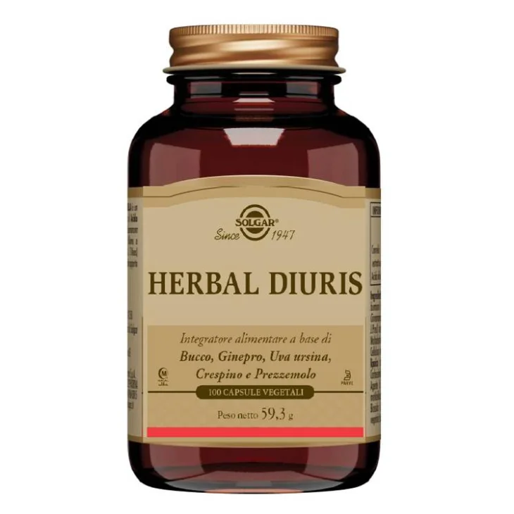 Solgar Herbal Diuris Integratore per le Vie Urinarie 100 capsule vegetali