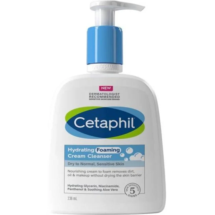 Cetaphil Crema Detergente Schiumogena Idratante Viso 236 ml
