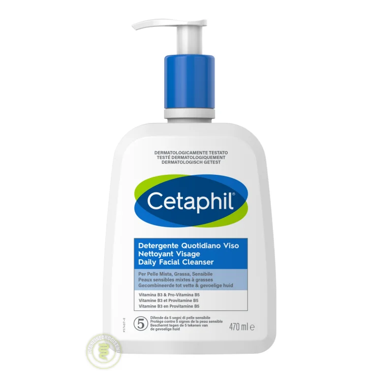 Cetaphil Detergente Quotidiano Viso per Pelle Mista o Grassa 473 ml