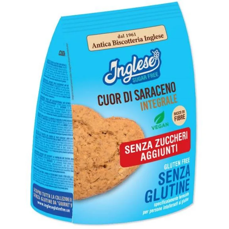 Inglese Cuor di Saraceno Biscotti integrali senza zuccheri aggiunti 200 g