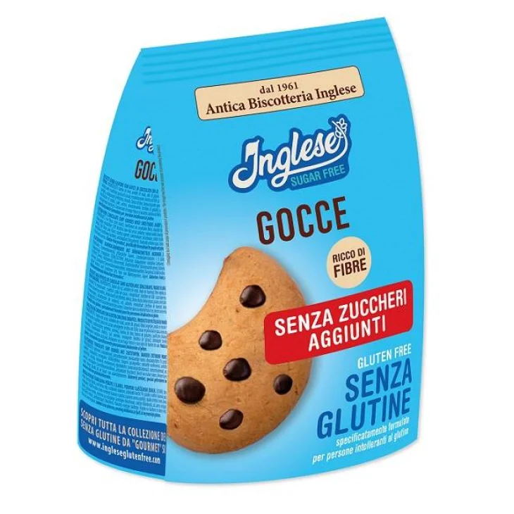 Inglese Gocce di Cioccolato Biscotti senza zuccheri aggiunti 200 g