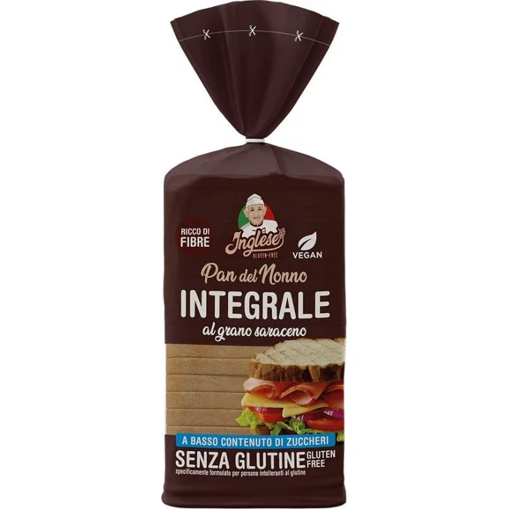 Inglese Pan del Nonno Saraceno Integrale Senza Glutine Promo 1+1 2 pezzi da 300 g