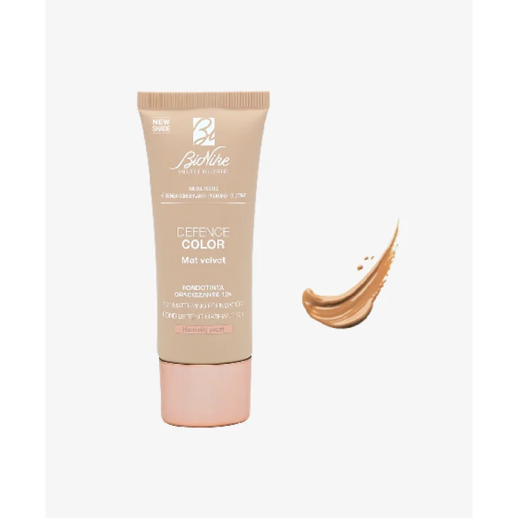 BioNike Defence Color Mat Velvet Fondotinta Opacizzante N405 Miel Dore 30 ml Nuova Formula