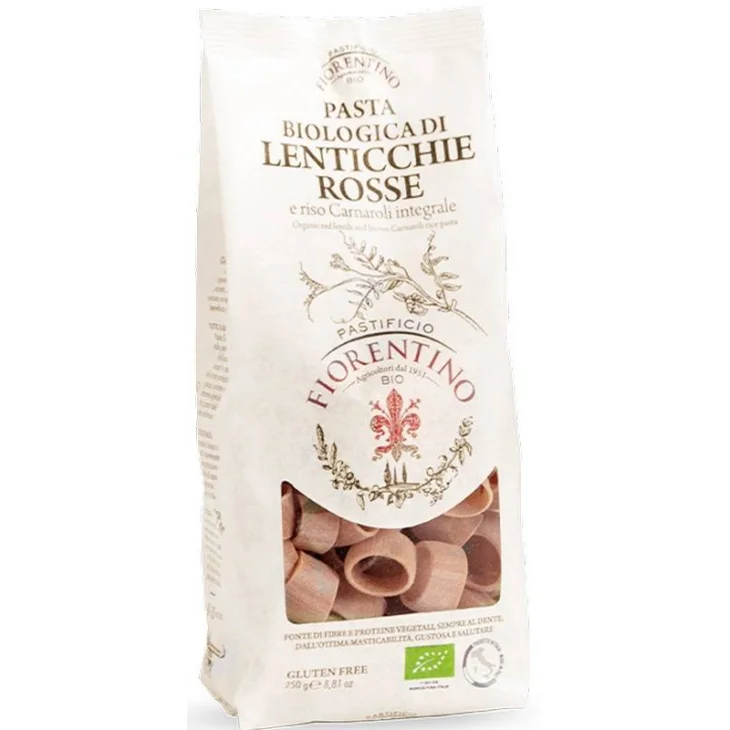 Pastificio Fiorentino Lenticchie Rosse e Riso Carnaroli Pasta biologica 250 g