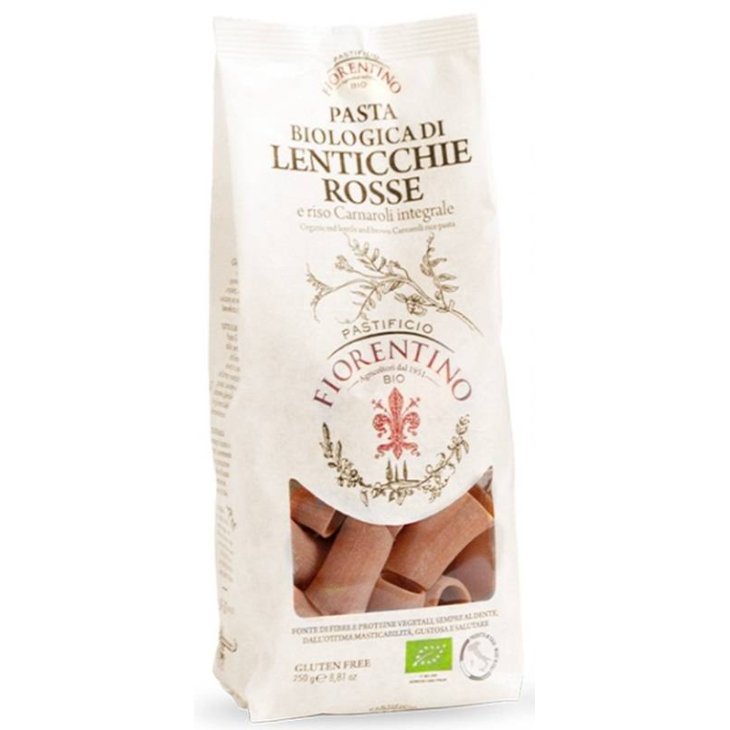Pastificio Fiorentino Pasta biologica di lenticchie rosse e riso Carnaroli intagrali 250 g
