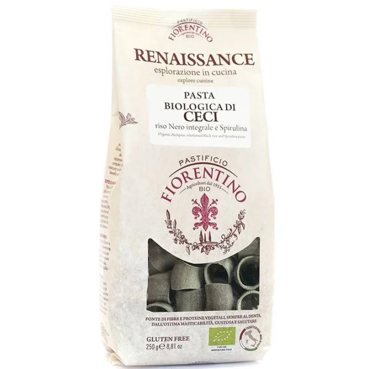Renaissance Pasta biologica di Ceci, Riso Nero integrale e Spirulina 250 g