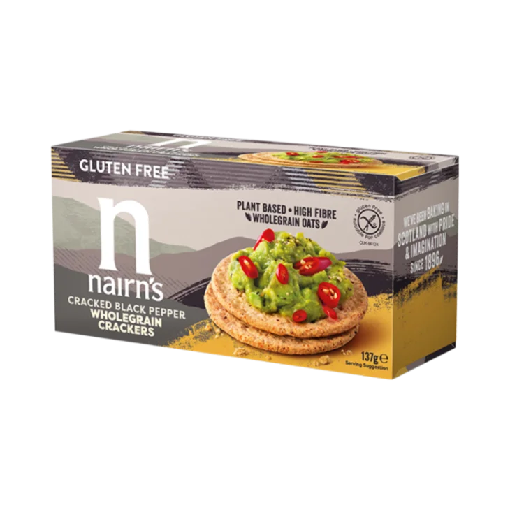 Nairn's Crackers all'avena integrali al Pepe Nero 137 g