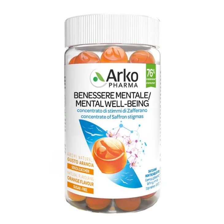ArkoGummies Benessere Mentale Integratore per il benessere emotivo 60 pastiglie gommose