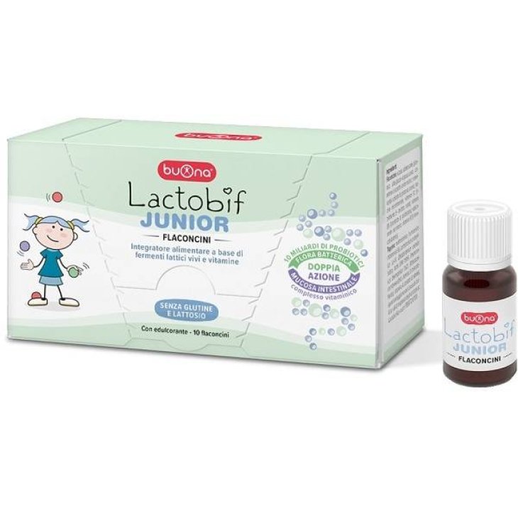 Lactobif Junior Integratore a base di fermenti lattici vivi e vitamine 10 flaconcini x 10 ml