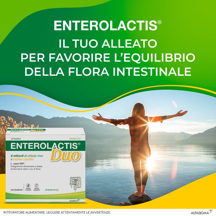 Enterolactis Duo Integratore di Fermenti Lattici e Fibre 20 bustine