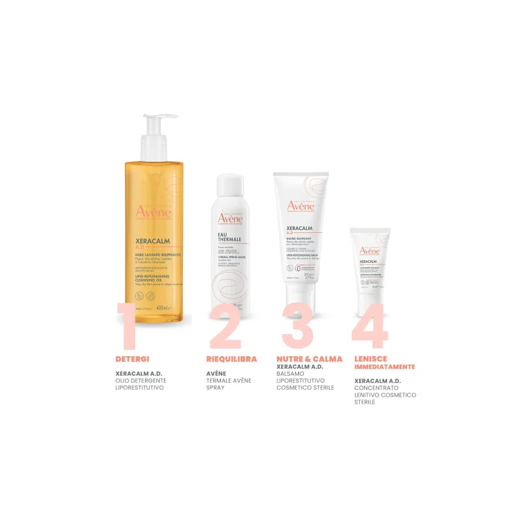 Avène XeraCalm A.D. Olio detergente liporestitutivo per viso e corpo 400 ml