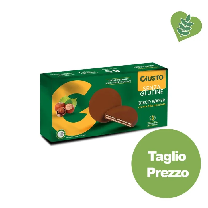 Giusto Disco Wafer senza glutine 3 pezzi da 30 g