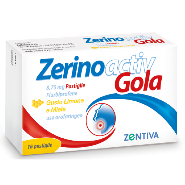 Zerinoactiv Gola Gusto Limone e Miele 16 pastiglie