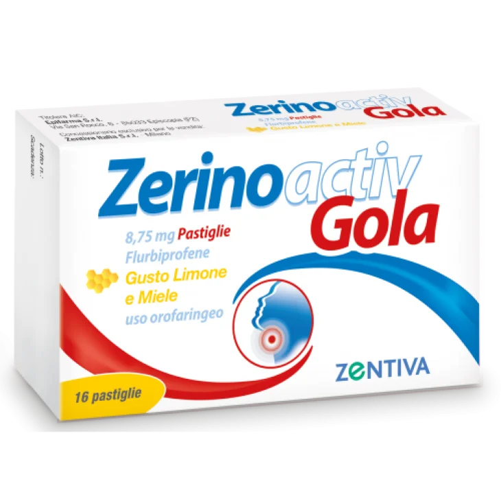 Zerinoactiv Gola Gusto Limone e Miele 16 pastiglie