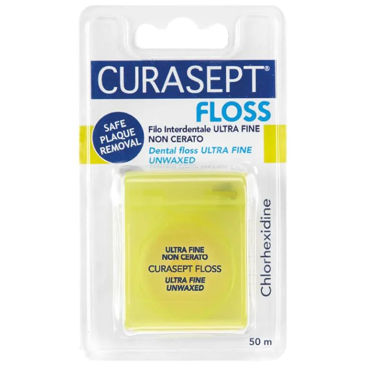 Curasept Floss Classic Filo interdentale non cerato con Clorexidina 50 m