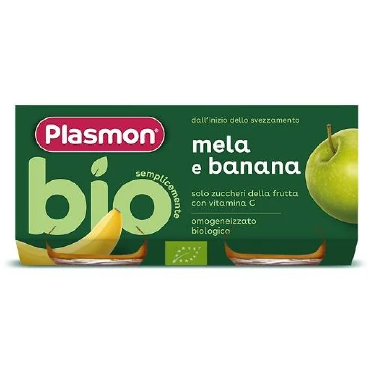 Plasmon Bio Banana Mela Omogeneizzato 2 vasetti x 80 g