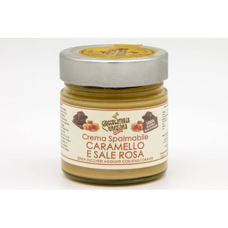 Cioccolateria Veneziana Crema spalmabile con Caramello e Sale Rosa dell'Himalaya 230 g