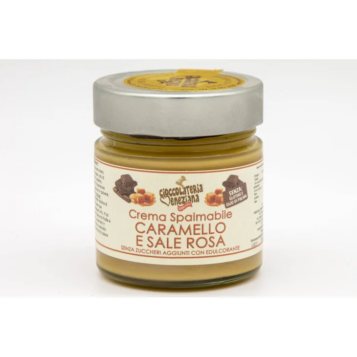 Cioccolateria Veneziana Crema spalmabile con Caramello e Sale Rosa dell'Himalaya 230 g